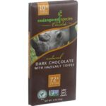 Candy & Chocolate-Endangered Species 72% Dark Chocolate Bar with Hazelnut Toffee