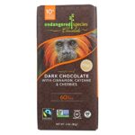 Candy & Chocolate-Endangered Species Natural 60% Dark Chocolate Bar Cinnamon Cayenne & Cherries