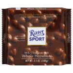 Candy & Chocolate-Ritter Sport Milk Chocolate with Whole Hazelnuts Bar