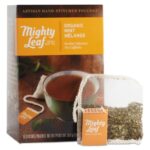 Coffee, Tea & Cocoa-Mighty Leaf Organic Mint Melange Stitched Tea Bags, 15 Ct