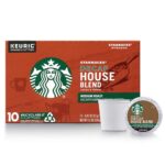 Coffee, Tea & Cocoa-Starbucks Decaf House Blend Medium Roast K-Cup Coffee, 10 ct
