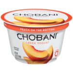 Dairy & Refrigerated-Chobani Peach on the Bottom Nonfat Greek Yogurt