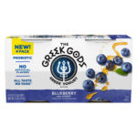 Dairy & Refrigerated-Greek Gods Blueberry with Honey Greek Style Yogurt, 4-pack