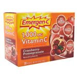 Diet & Nutrition-Emergen-C Vitamin C Fizzy Drink Mix Cranberry Pomegranate 1000 Mg – 30 Packets