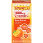 Diet & Nutrition-Emergen-C Vitamin C Fizzy Drink Mix Super Orange 1000 Mg – 30 Packets