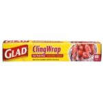 Household Supplies-Glad Cling Wrap, Clear Food Wrap, BPA -Free, Microwave Ready, 100 Sq Ft