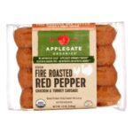 Meat & Poultry-Applegate Organics Medium Fire Roasted Red Pepper Chicken & Turkey Sausage