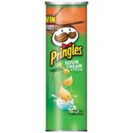 Snacks-Pringles Sour Cream & Onion Flavored Potato Chips
