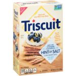 Snacks-Triscuit Hint of Sea Salt Whole Grain Wheat Crackers