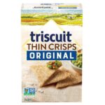Snacks-Triscuit Thin Crisps Original Whole Grain Wheat Crackers
