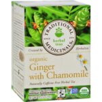 Coffee, Tea & Cocoa-Traditional Medicinals Ginger with Chamomile, 16 ct