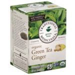 Coffee, Tea & Cocoa-Traditional Medicinals Organic Green Tea with Ginger, 16 ct