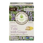 Coffee, Tea & Cocoa-Traditional Medicinals Organic Tulsi with Ginger Tea, 16 ct