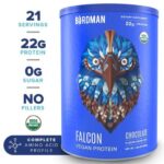 Diet & Nutrition-Birdman Organic Vegan 22 gram Protein Powder Chocolate, 1.7 kg